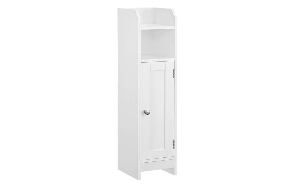 VASAGLE Étagère de salle de bain avec porte 80 x 20 cm, Blanc