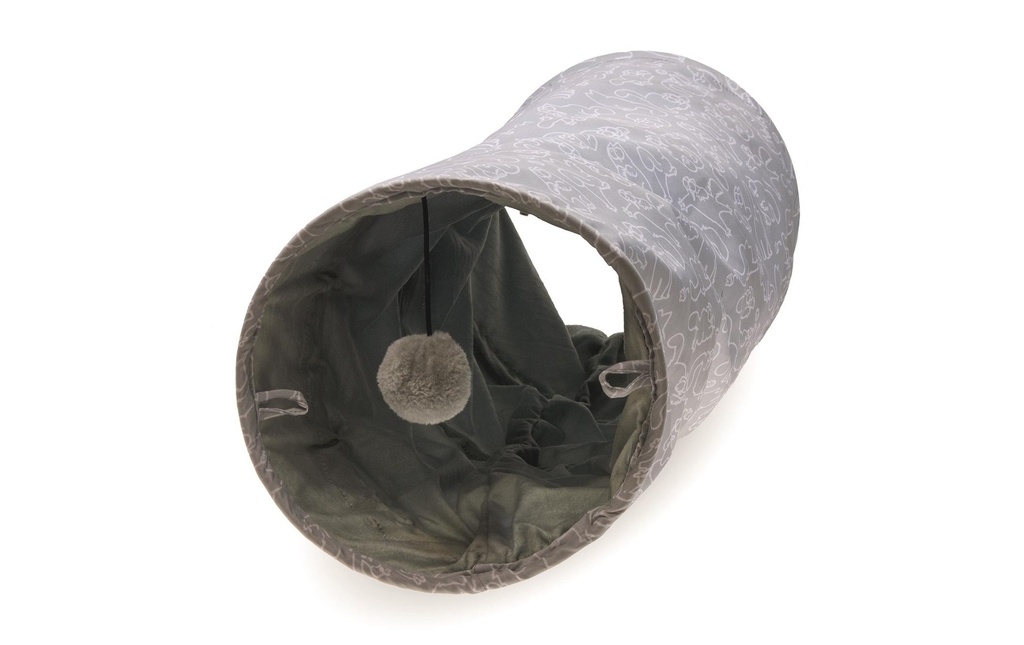 Simon's Cat Tunnel de Jeux pour chat 75 x 25 cm, gris