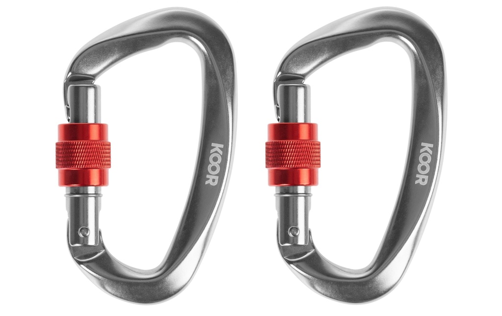KOOR Mousqueton Sicuure, argent, 2 pièces