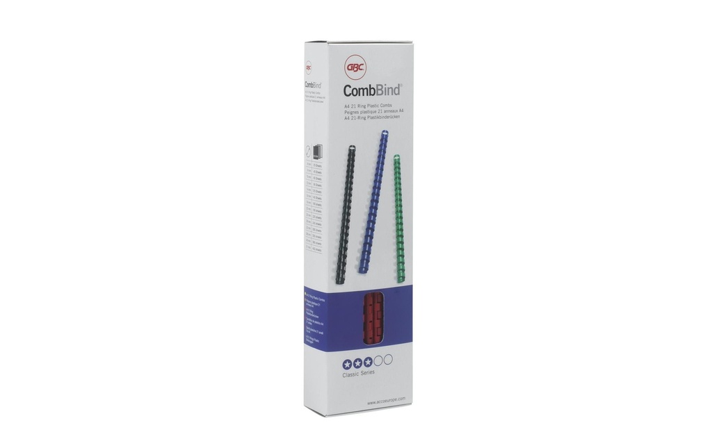 GBC Peigne de reliure CombBind 6 mm 6 mm, bleu
