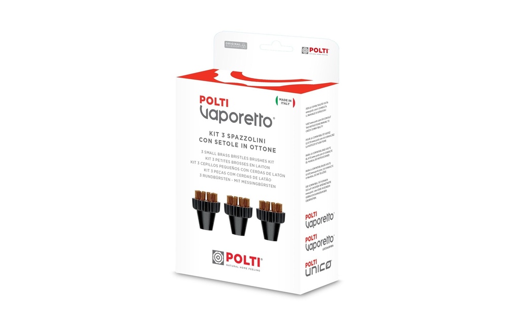 Polti Brosses circulaires en laiton pour Vaporetto, 3 pièces