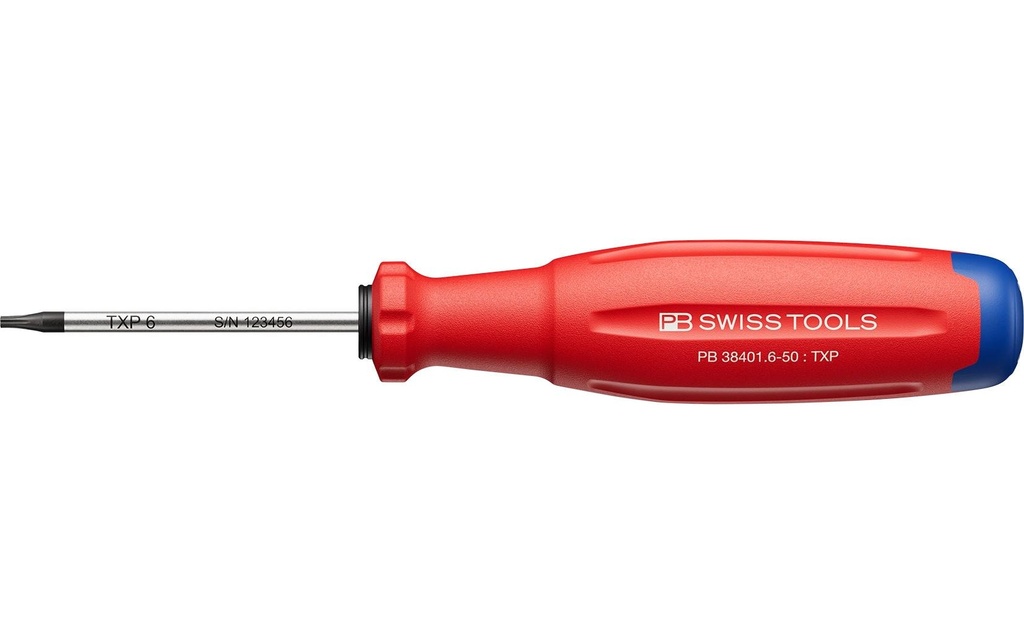 PB Swiss Tools Tournevis SwissGrip Evo 38401.6-50 Torx Plus 6 rouge