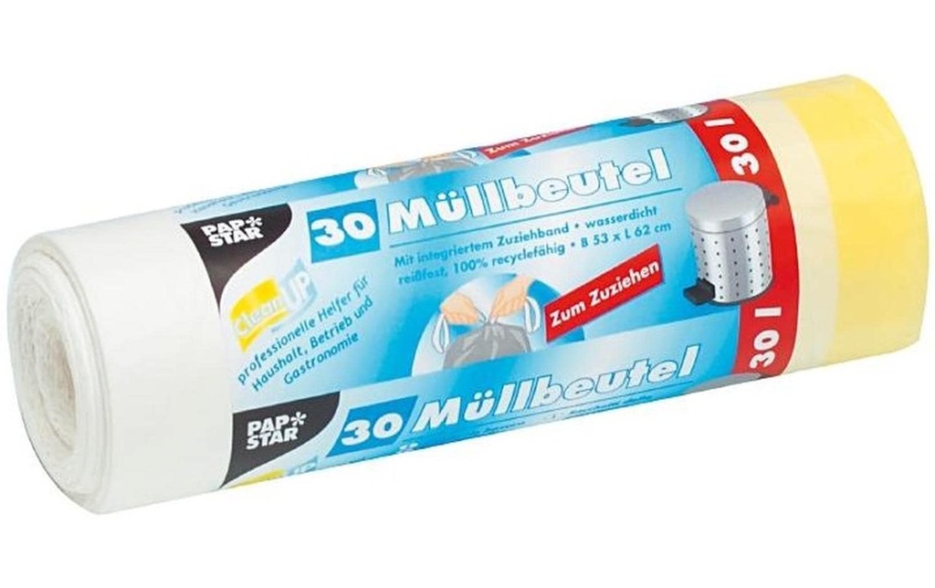 Weita Sac à ordures ménagères Papstar 30 l, 30 Pièce/s
