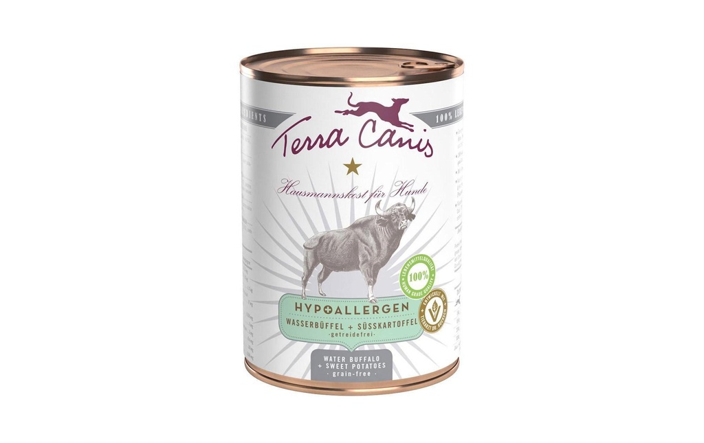 Terra Canis Alimentation humide Buffle d'eau hypoallergénique, 400 g
