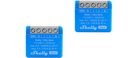 Shelly Actionneur de commutation Wi-Fi 1 Mini Gen4 x 2 Bleu