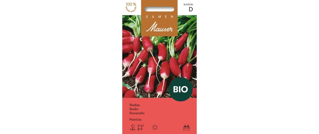 Samen Mauser Semence Radis BIO Patricia