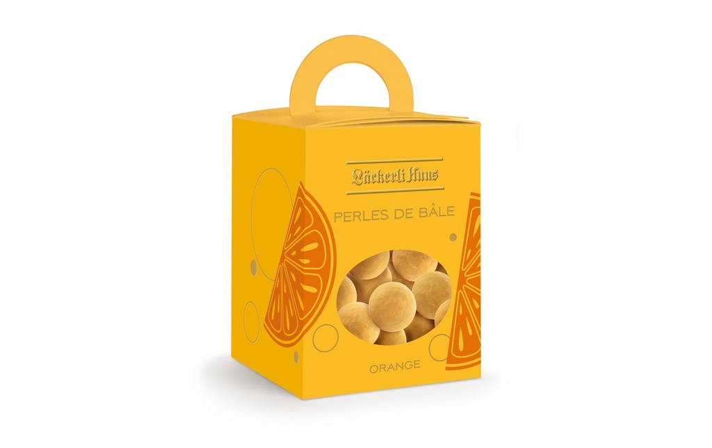 Läckerli Huus Pralines Perles de Bâle Orange 140 g