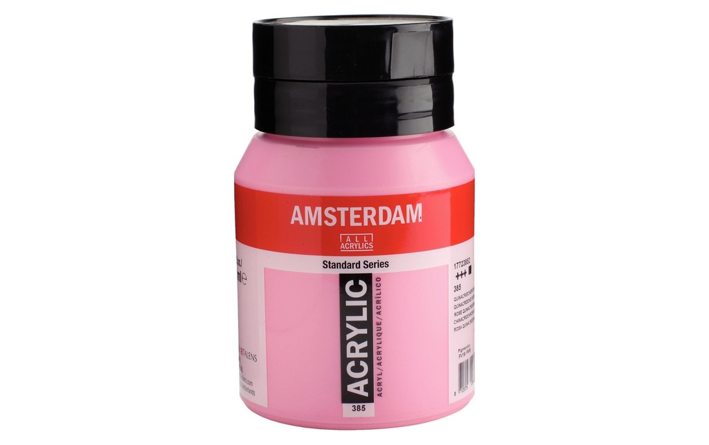Amsterdam Peinture acrylique Standard 385 Rose chinacridone couvrant, 500 ml