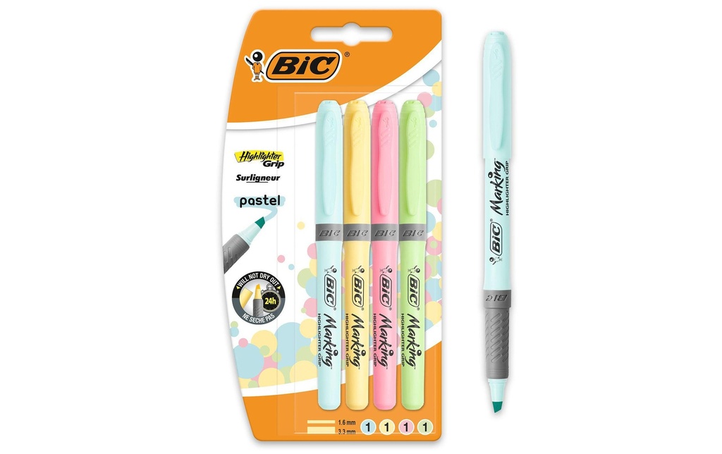 BIC Surligneur pastel 4pcs ass. (4 pces)