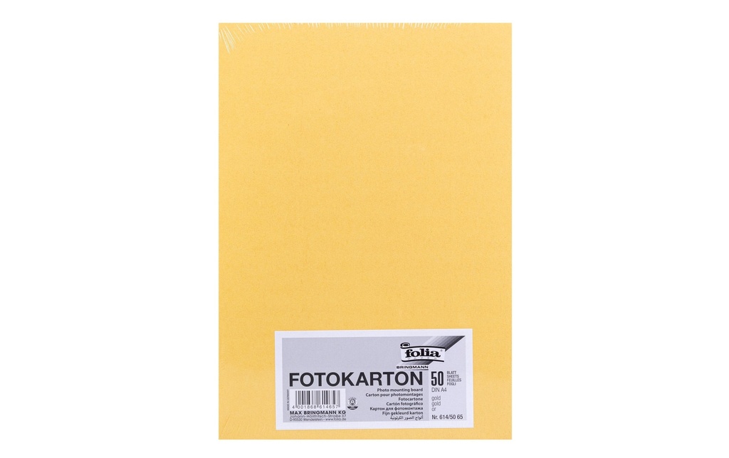 Folia Papier cartonné A4, 300 g/m², 50 feuilles, or mat