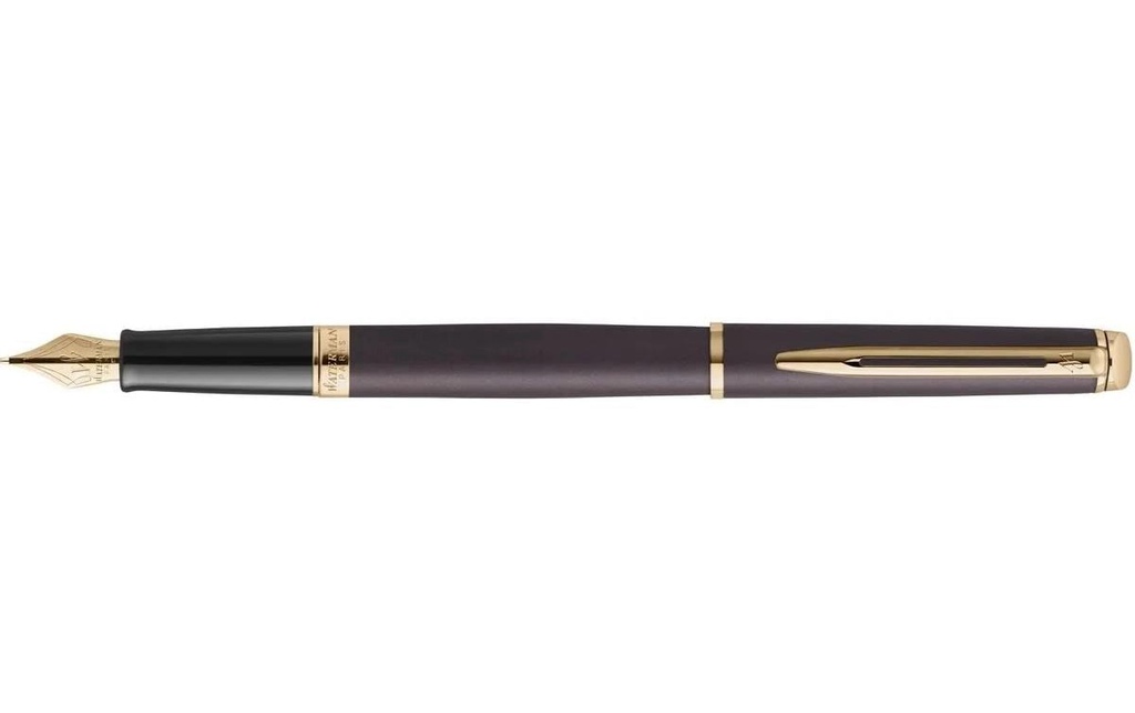 WATERMAN Stylo plume Hémisphère Understated Edit, Noir lave, M