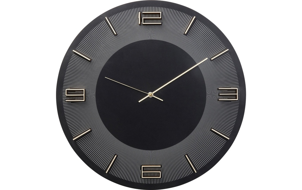 Kare Horloge murale Leonardo Ø 49 cm, Noir