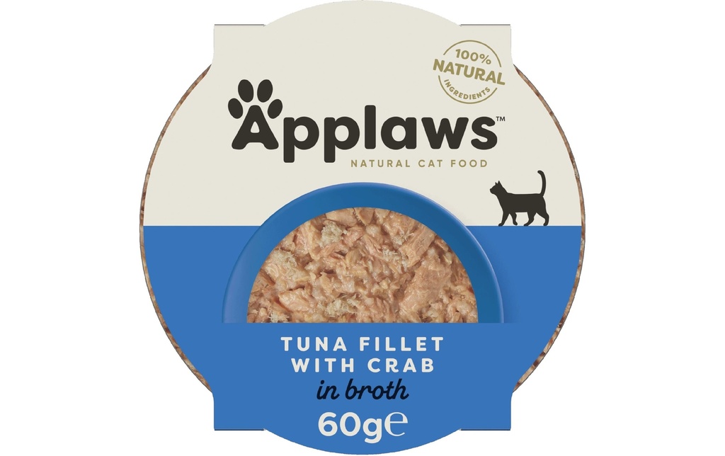 Applaws Alimentation humide Filet de thon et crabe 60 g