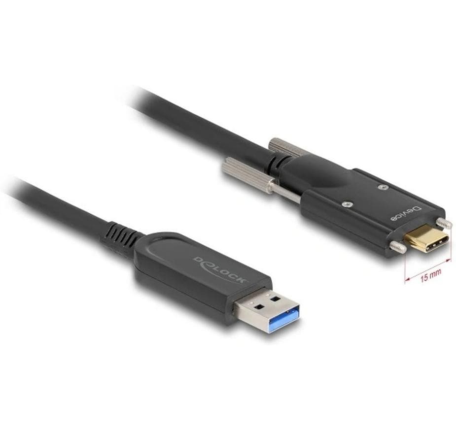 Delock Câble USB AOC 10 Gbps USB Type-A - USB type C, 15 m