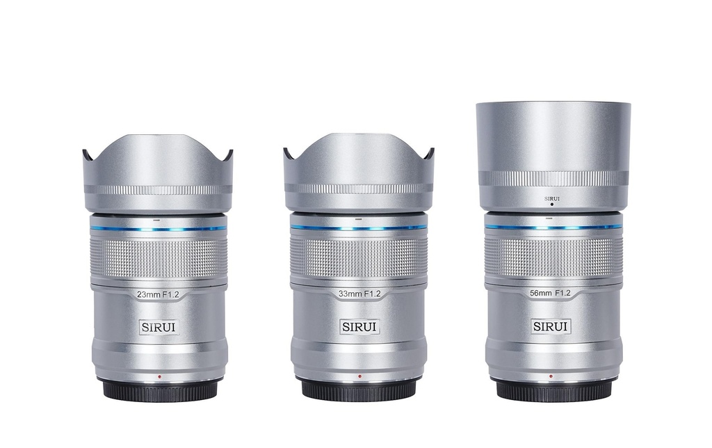 Sirui Longueur focale fixe Sniper 23, 33, 56mm F/1.2 argent Fujifilm X