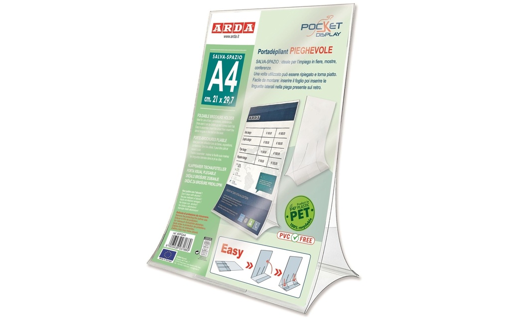 Arda Présentoir de table A4 pliable