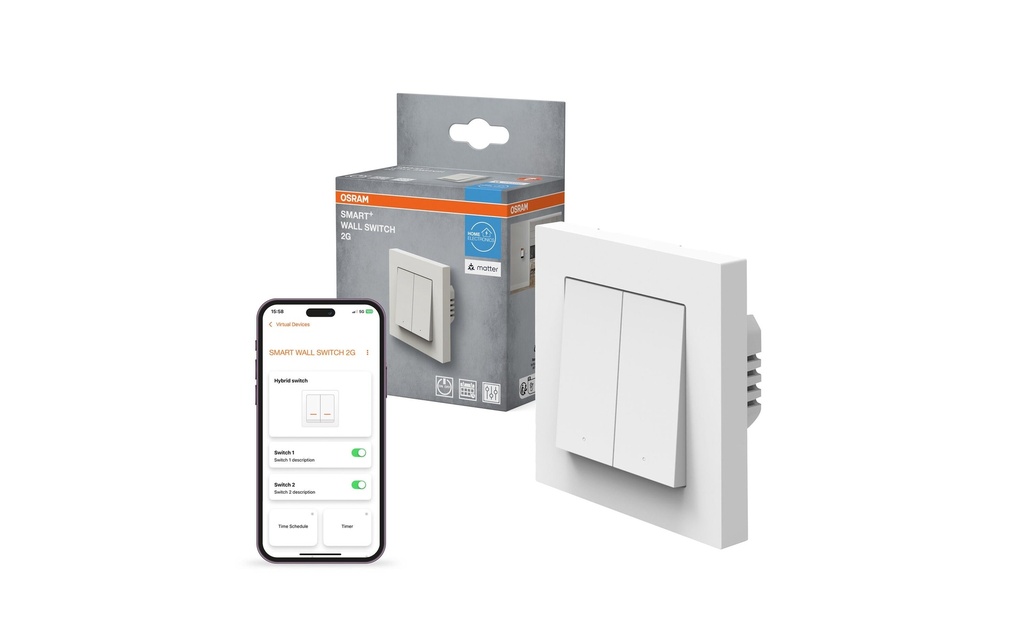 OSRAM SMART+ MATTER Interrupteur mural 2 canaux
