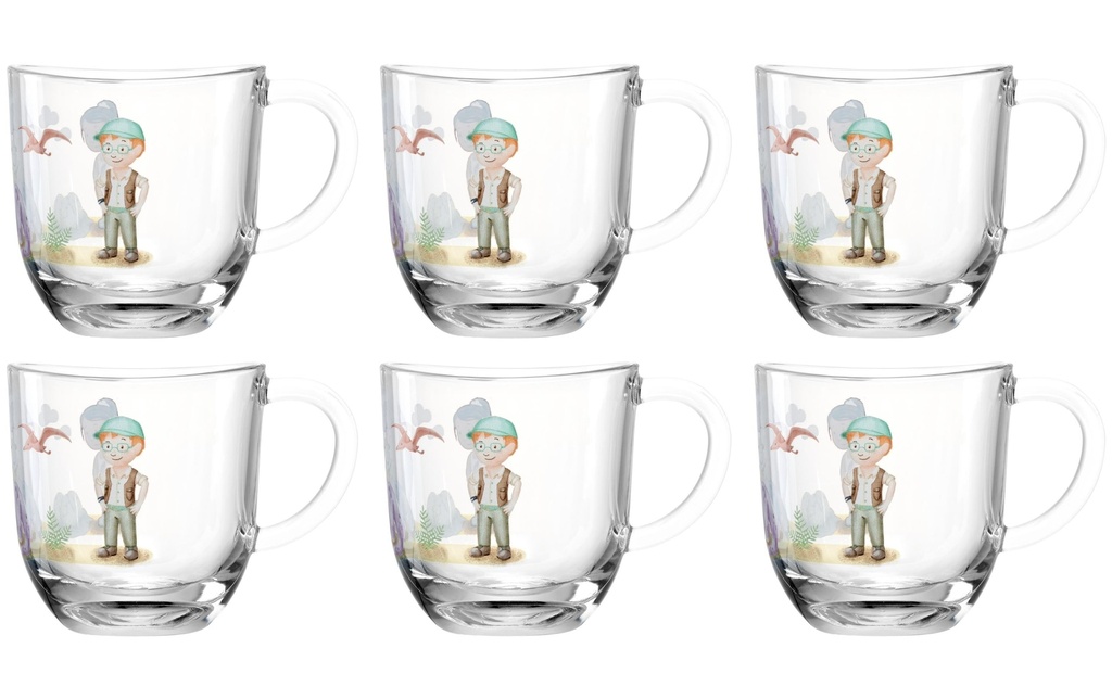 LEONARDO Tasse pour enfants Avvenutura 280 ml, 6 pièces, Dinosaure