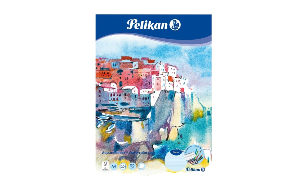 Pelikan Bloc aquarelle A4, 20 feuillets