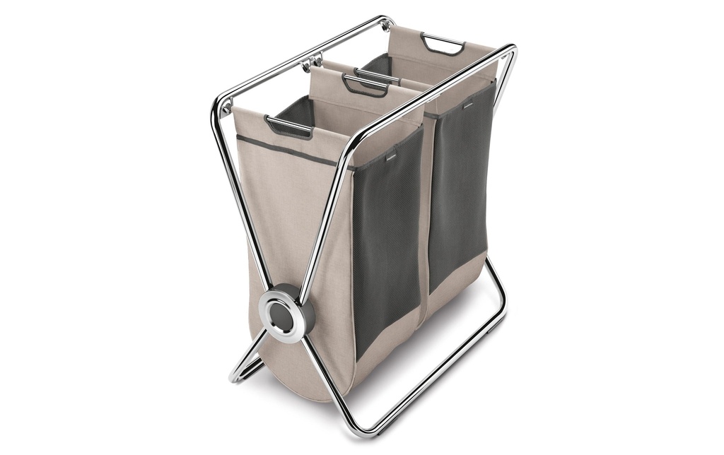 Simplehuman Corbeille à linge avec cadre x 2 x 70 l, Beige