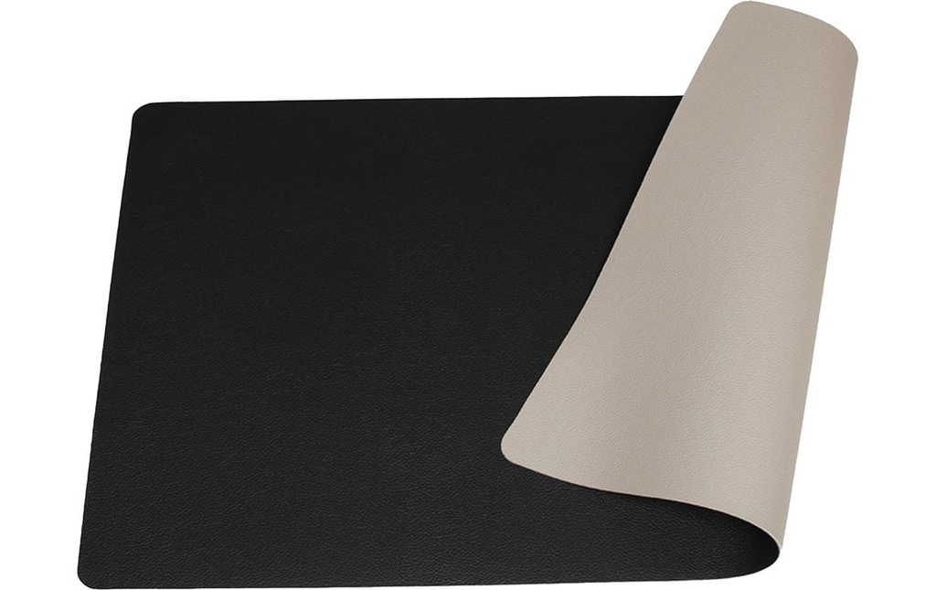 Hubatka Set de table Bicolore noir-gris clair 31 cm x 46 cm