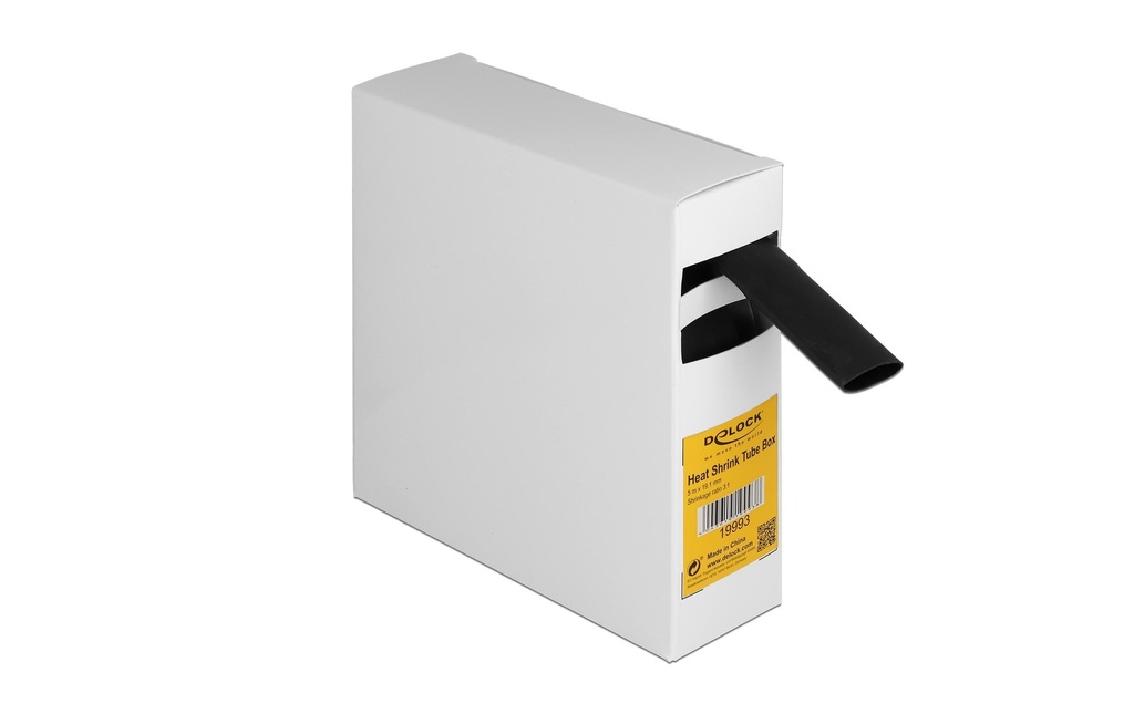 Delock Gaine thermorétractable Boîte avec colle intérieure, 5 m x 19.1 mm