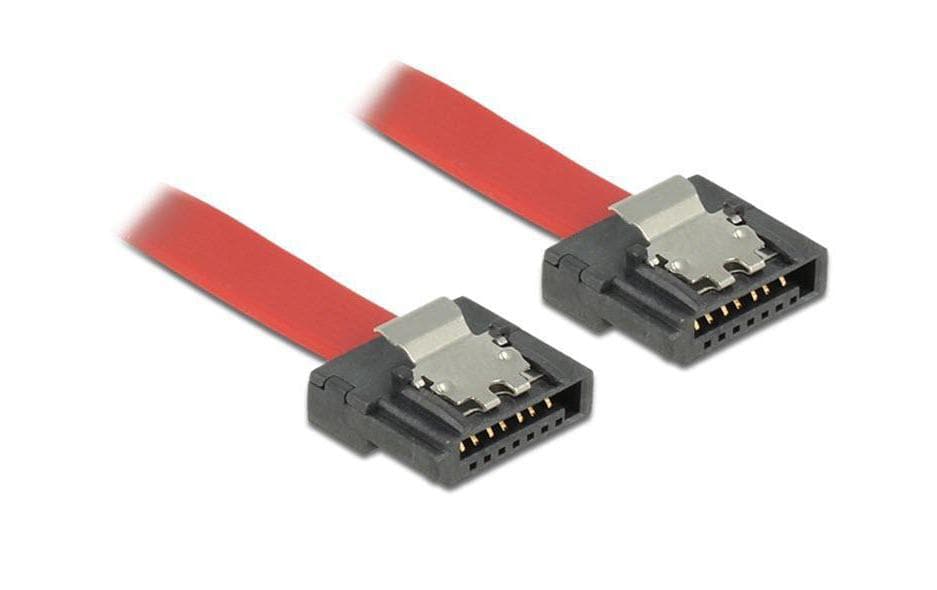 Delock Câble SATA3 rouge, clip, flexible, 30 cm