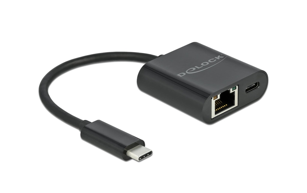 Delock Adaptateurs réseau Adaptateur USB3.1- C vers RJ-45, 1Gbps avec Powerdelivery