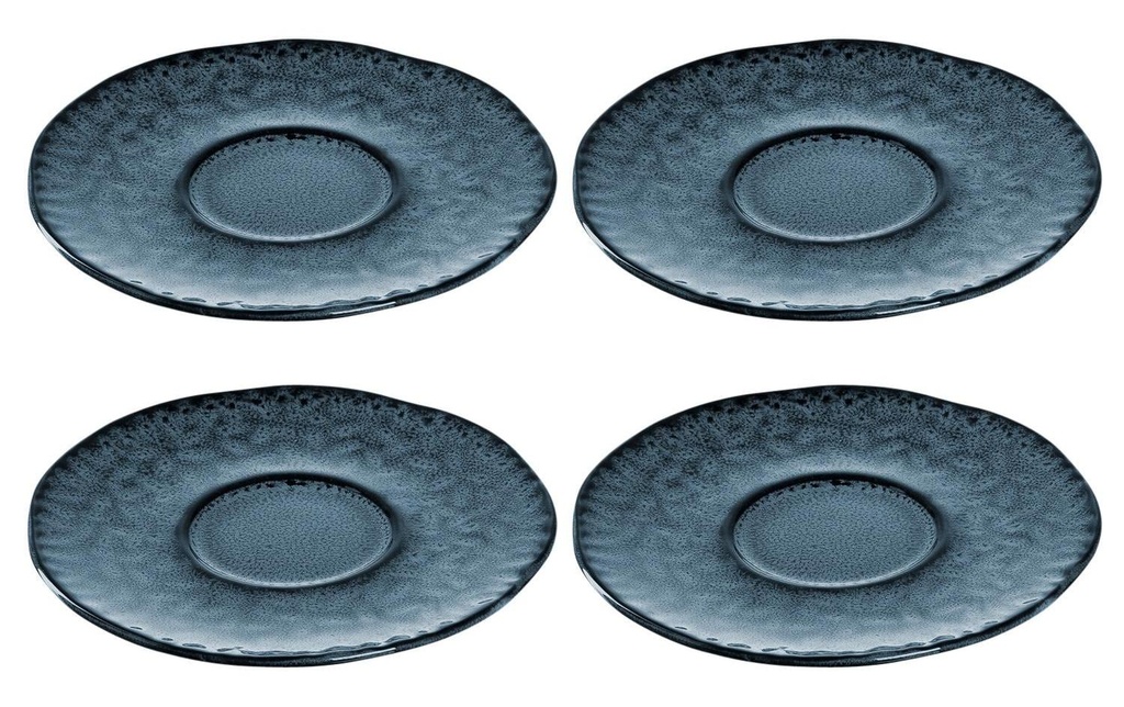 LEONARDO Soucoupe Matera Ø 11 cm, 4 pièces, Bleu