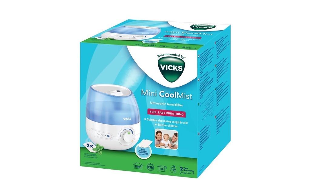 Vicks Humidificateur Mini air froid à ultrasons, VUL5
