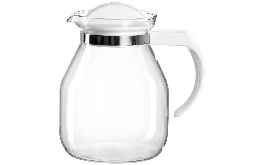 Montana Théière Content 1.25 l, Transparent/Blanc