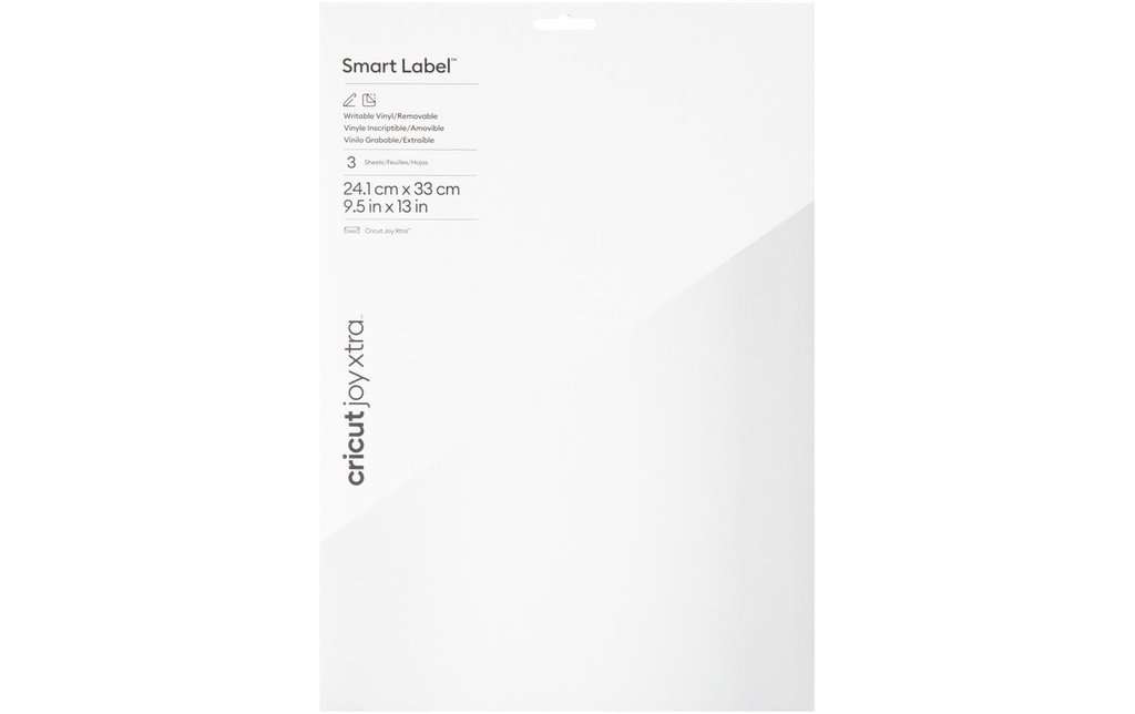 Cricut Film de vinyle Joy Xtra Smart détachable 24 x 33 cm, 3 pièces, blanc