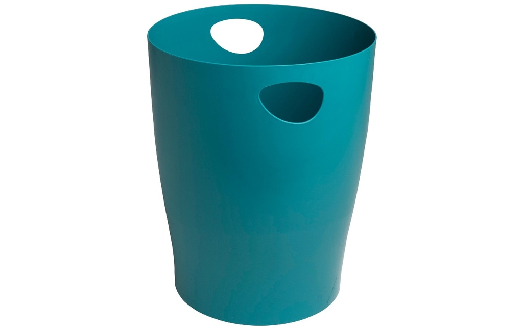 Exacompta Corbeille à papier Ecobin Skandi 15 L, bleu pacifique