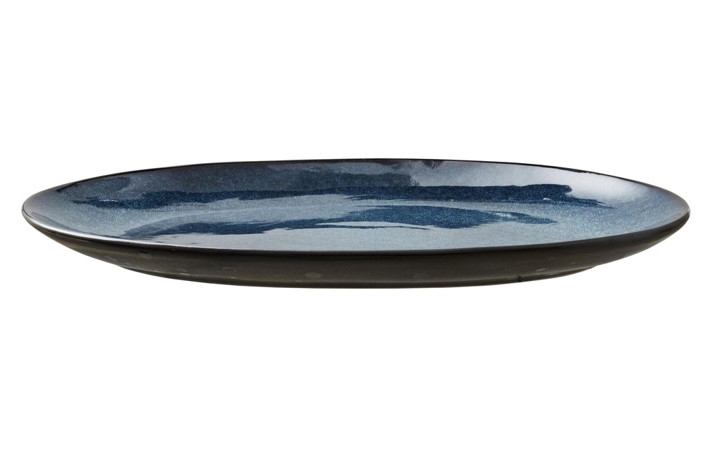 Bitz Plat de service 36 x 25 cm Noir/bleu foncé
