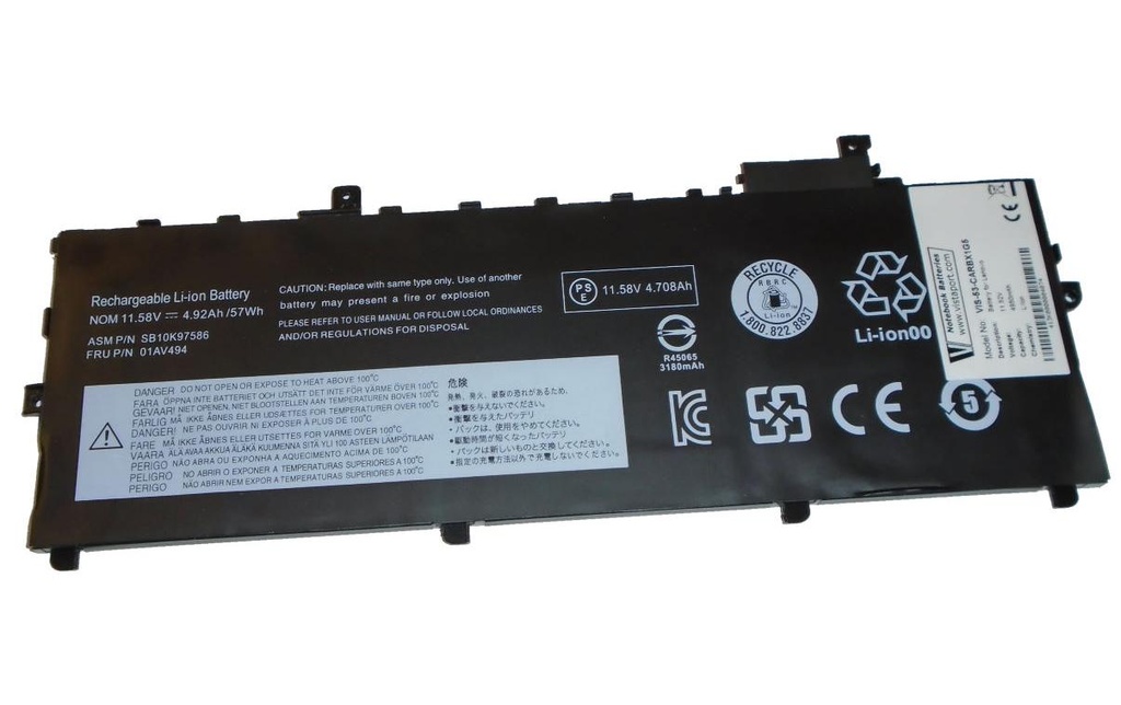 Vistaport Batterie pour Lenovo ThinkPad X1 Carbon G5 + G6