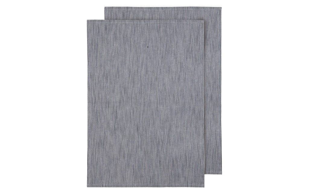 Ladelle Torchon pour la vaisselle Lina Stripe 50 x 70 cm, 2 pièces, Navy