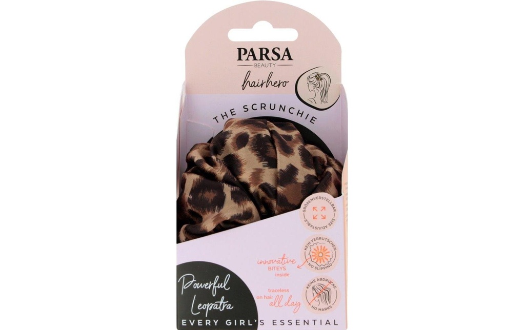 Parsa Beauty Hair Hero Scrunchie, Powerful Leopatra 1 pièce