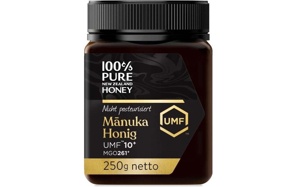 100% Pure New Zealand Honey MGO 261+ Miel de manuka UMF 10+ 250 g