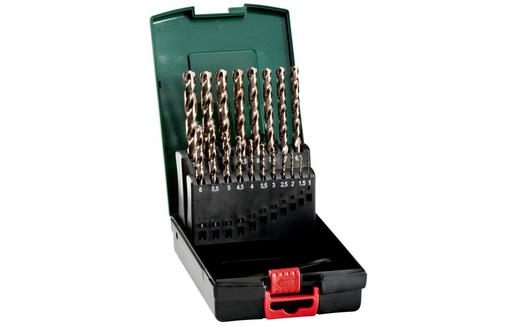 Metabo Kits de forets à métaux HSS-Co, 19 pièces