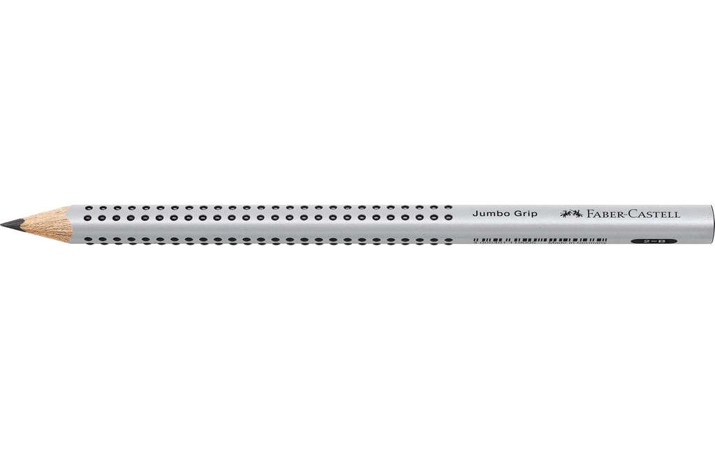 Faber-Castell Crayon Jumbo Grip 2001 B, argent, 12 pièces