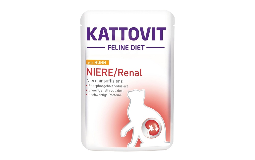 Kattovit Alimentation humide Rein/Poulet Renal, 85 g