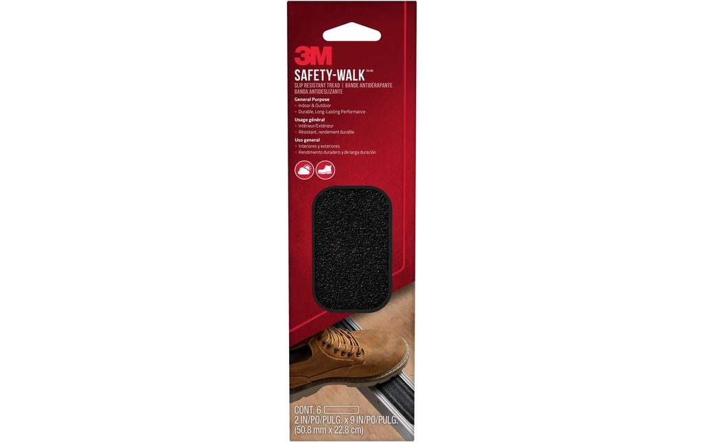 3M Bande antidérapante 610B-T2X9-6PK 50 mm x 228 mm