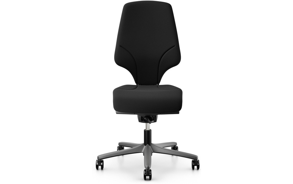 Giroflex Chaise de bureau 64 avec dossier rembourré, sans accoudoirs, noir