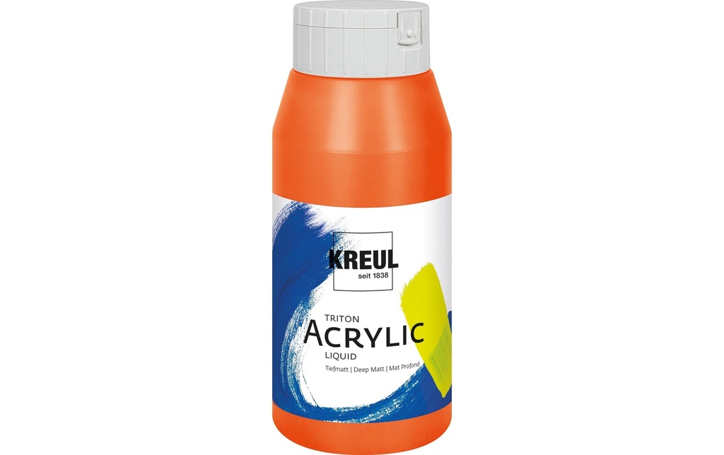 Kreul Peinture acrylique Triton Acrylic Liquid Orange véritable 750 ml