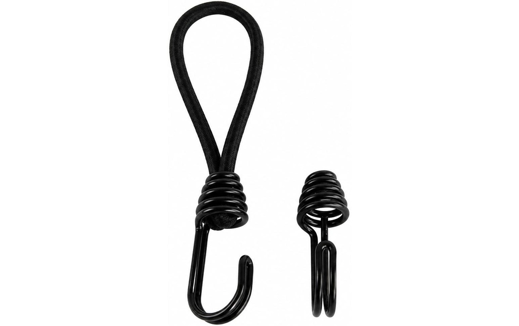 Zurrfix Crochet avec bande élastique 9 mm, noir