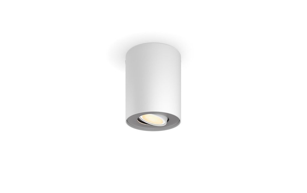 Philips Hue White Ambiance Pillar Spot avec variateur d'intensité lumineuse GU10, blanc