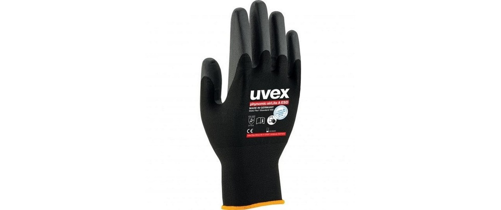uvex Gant de protection Phynomic AirLite A ESD 11, Noir, 1 Pièce/s