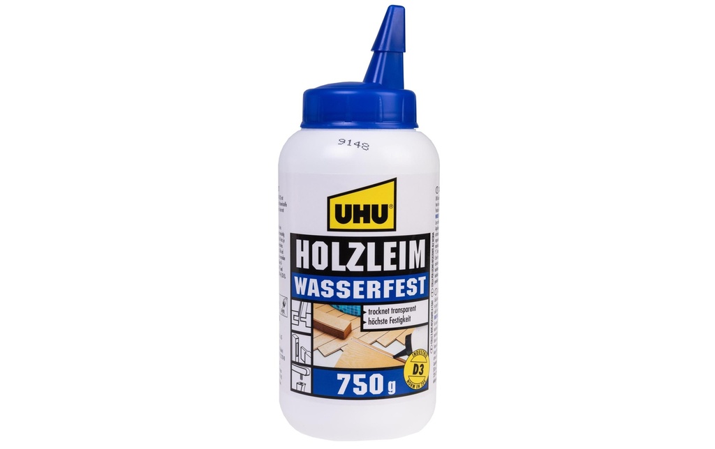 UHU Colle Holzleim Wasserfest 750 g, Transparent