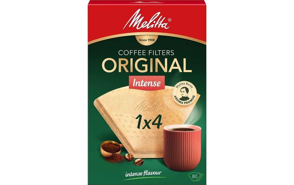 Melitta Filtre Intense 1 x 4, 80 pièces