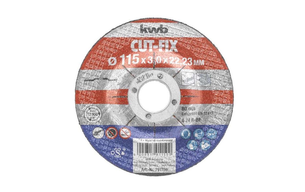 kwb Disque à trancher CUT-FIX, Métal Ø 115 x 3.0 mm